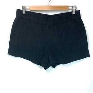 J. Crew black elastic waist shorts